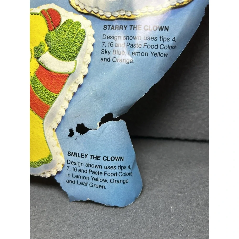 Vintage Wilton 1982 Circus Clown Cake Pan 502-3193 Retired w Instructions Insert